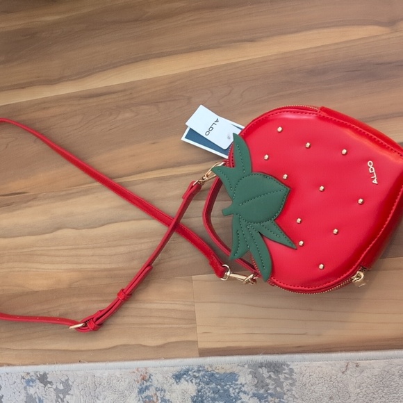 ALDO Red Strawberry-Shaped Crossbody Bag - Picture 8 of 11